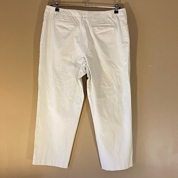 J. Jill Stretch Pants Size 16 Petite Off-White Business Casual Cotton Blend - Picture 8 of 10